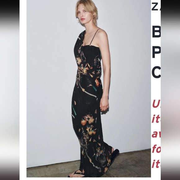 Zara Beaded Printed Cape Dreas - Picture 3 of 8